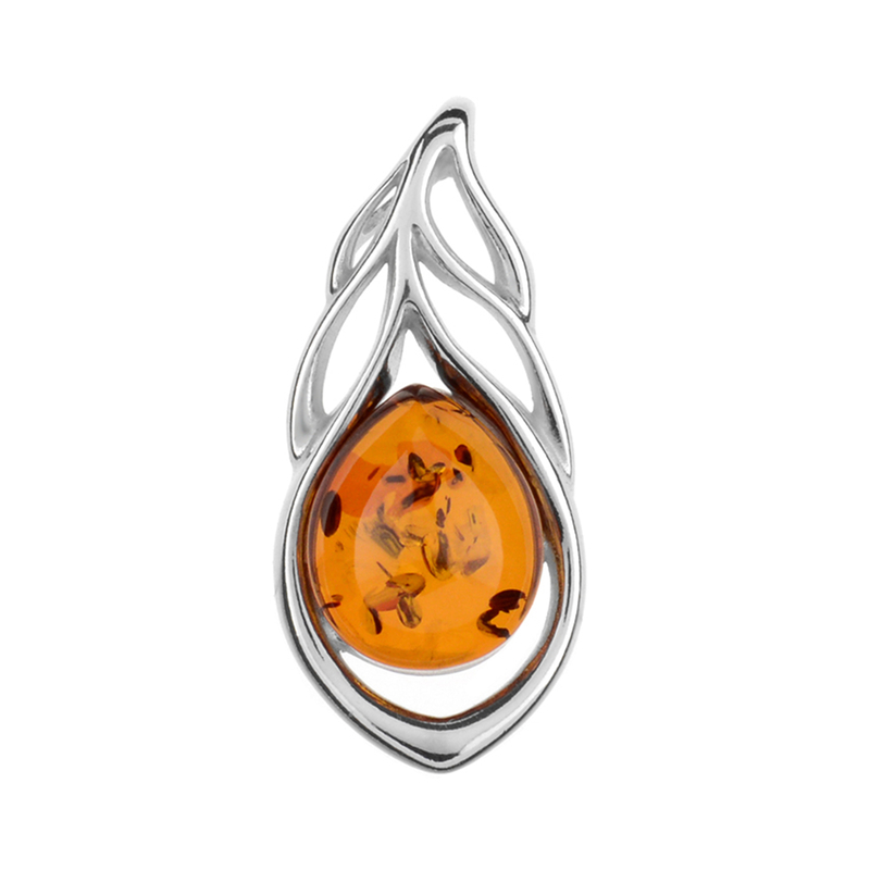 Baltischer Cognac-Bernstein-Silberanhänger (dagen) Baltischer Cognac-Bernstein-Silberanhänger (dagen)