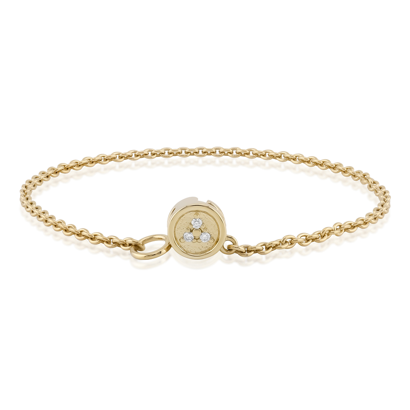 SI1 (G) Brillant-Silberarmband (Annette) - Farbe: Weiß