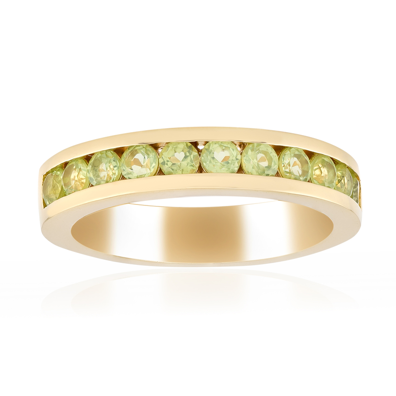 Burmesischer Peridot-Silberring