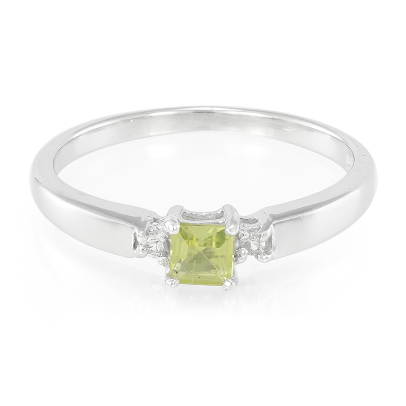 Mandschurischer Peridot-Silberring