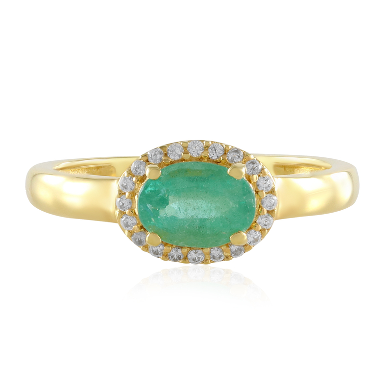 Russischer Smaragd-Silberring Russischer Smaragd-Silberring