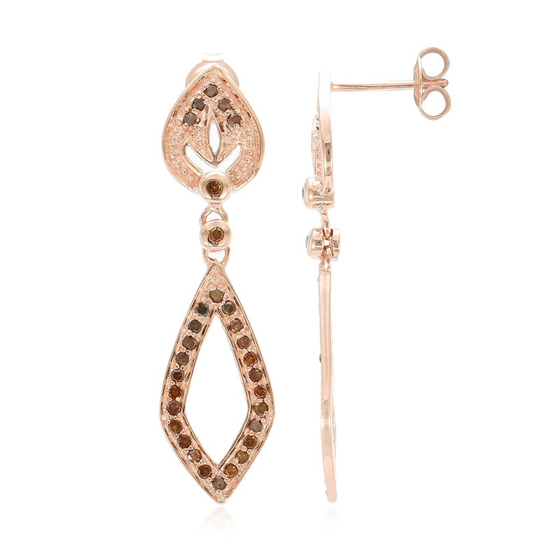 Fancy-Diamant-Silberohrringe