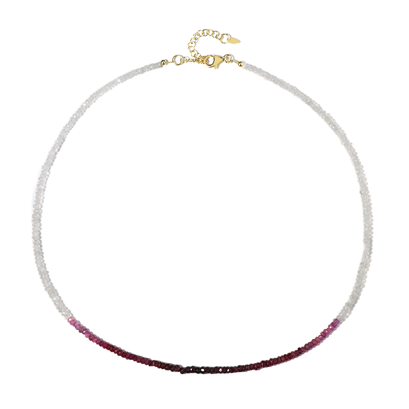 Edelstein-Silberhalskette