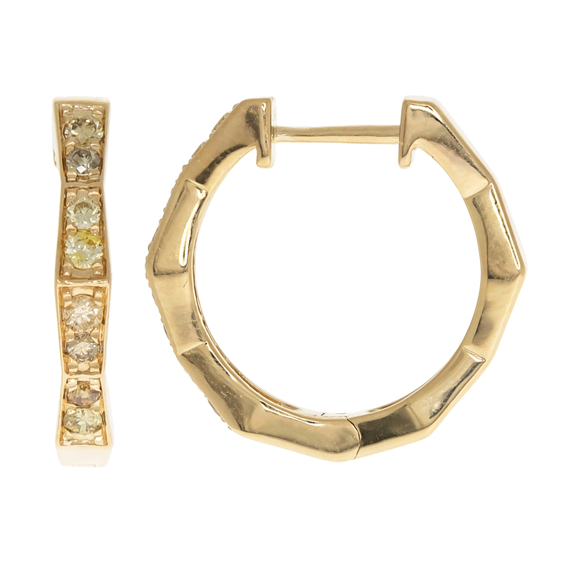 SI2 Fancy-Brillant-Goldohrringe (CIRARI)