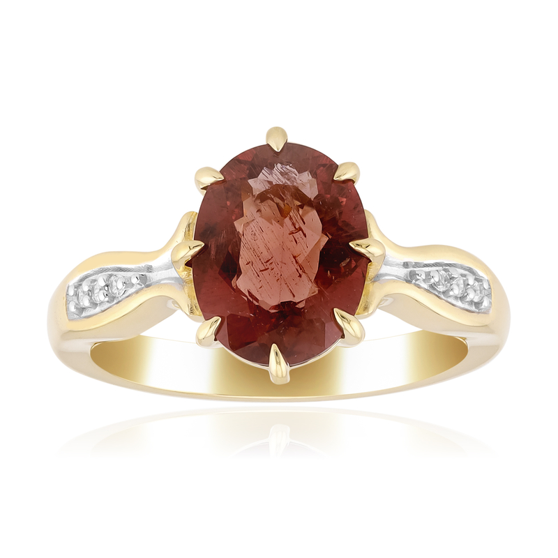 Roter Apatit-Goldring