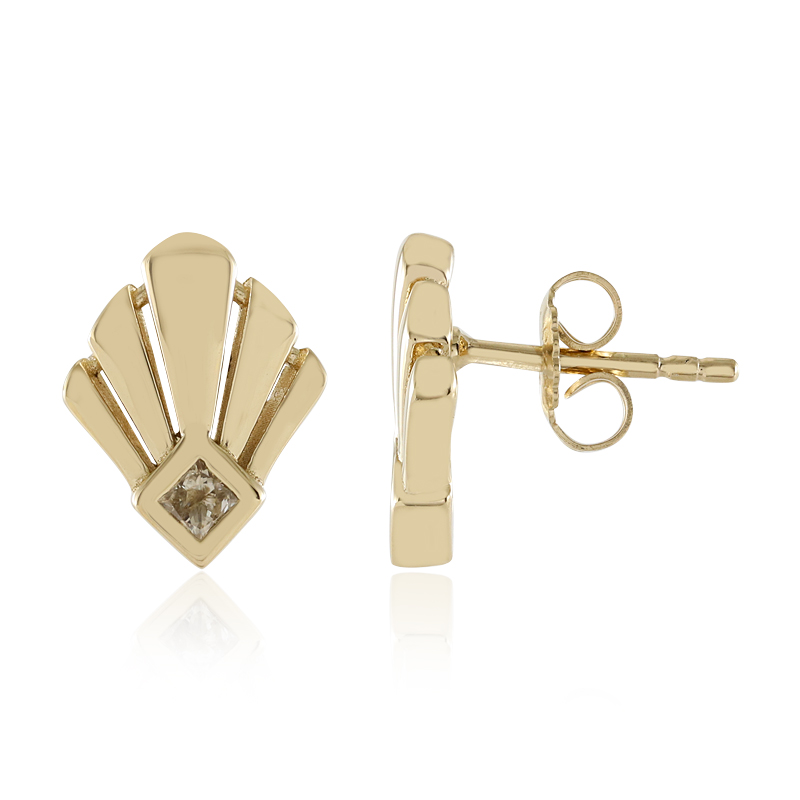 I3 Schokoladen-Diamant-Silberohrringe I3 Schokoladen-Diamant-Silberohrringe