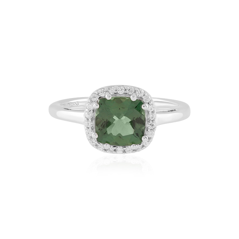 Chrom-Apatit-Silberring