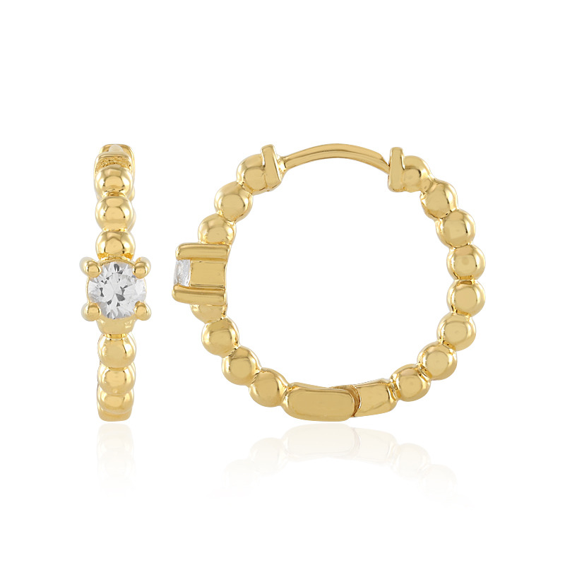 Weißer Saphir-Silberohrringe (Adela Silber) Weißer Saphir-Silberohrringe (Adela Silber)