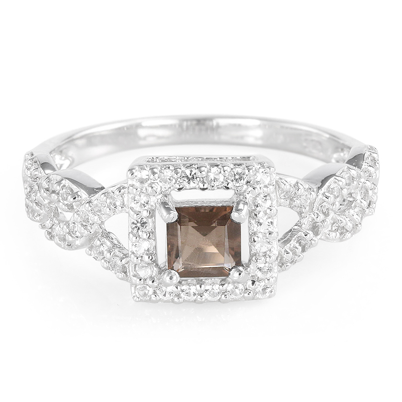 Rauchquarz-Silberring