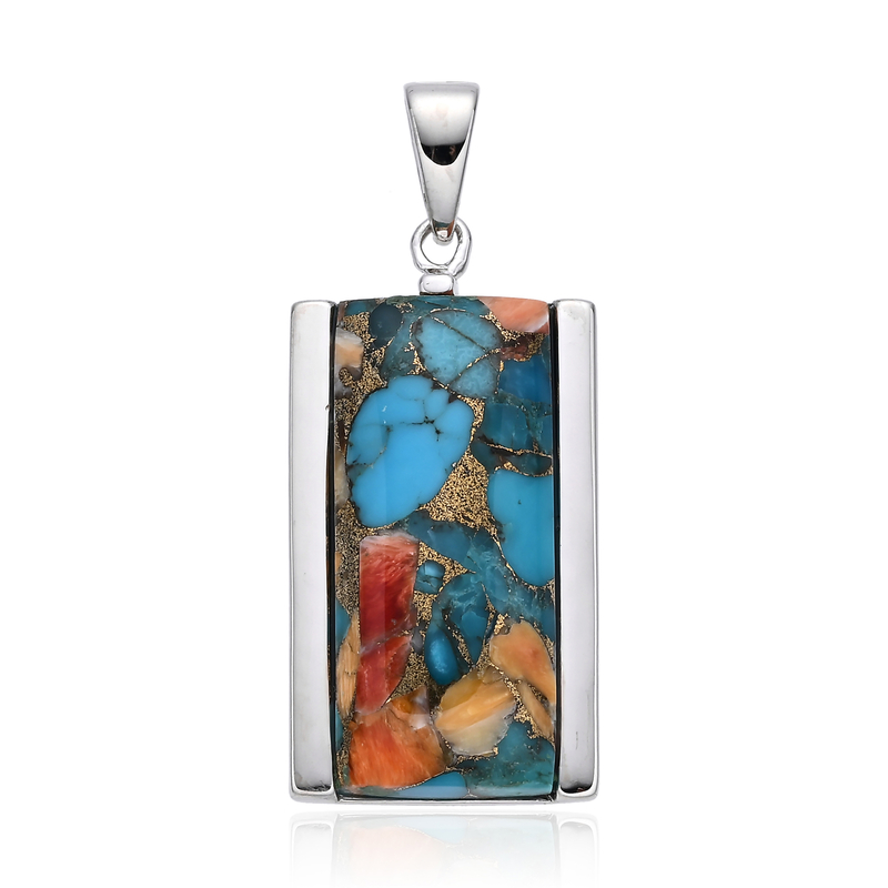 Edelstein-Silberanhänger