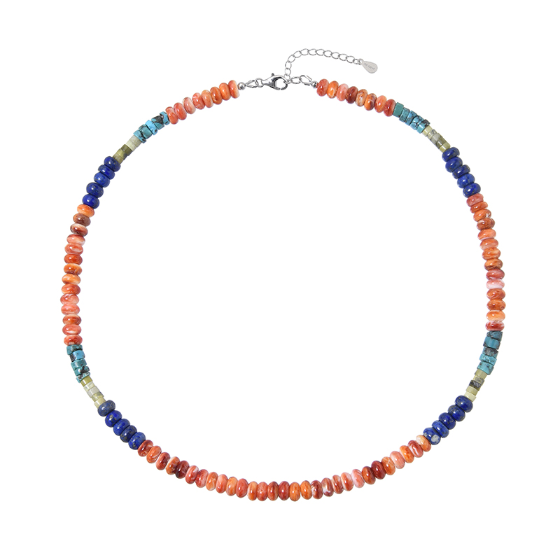 Edelstein-Silberhalskette