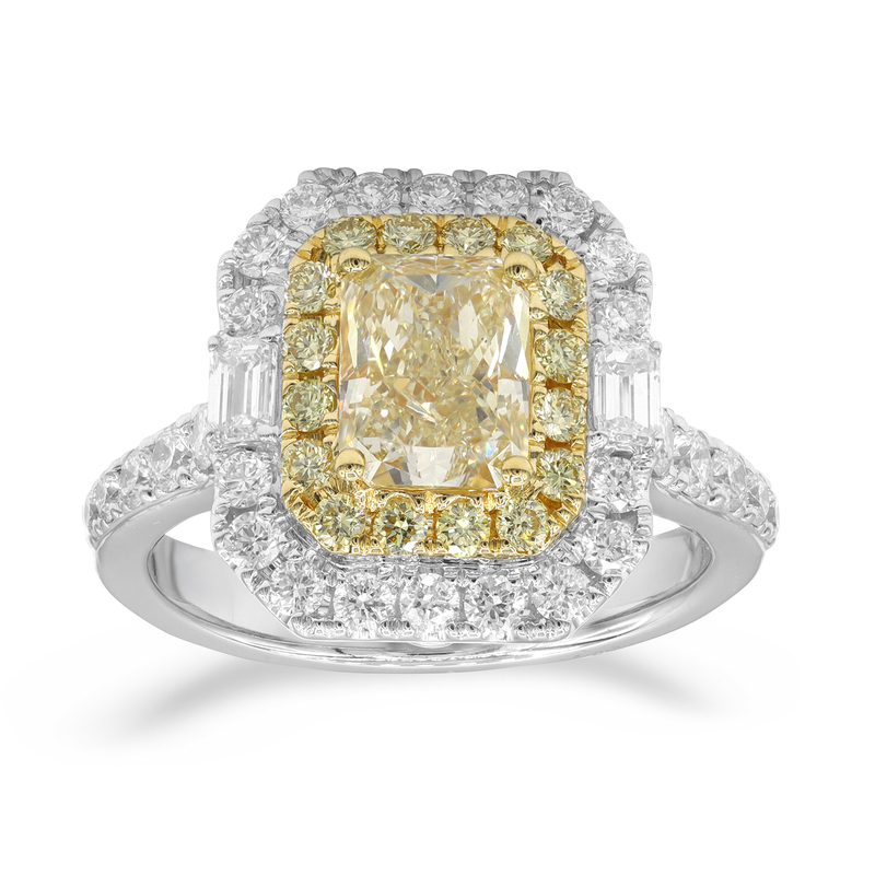 Gelber SI2 Brillant-Goldring (CIRARI)