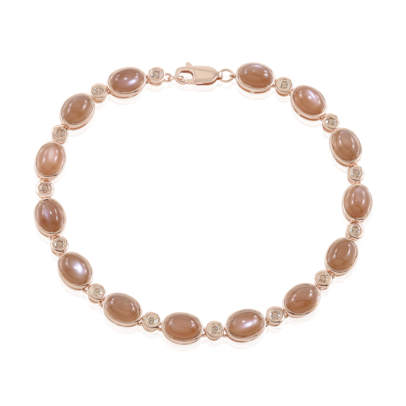 Schokoladen-Mondstein-Silberarmband (KM by Juwelo)