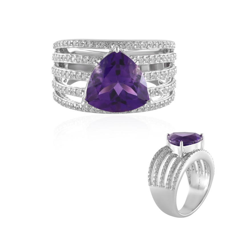Sibirischer Amethyst-Silberring Sibirischer Amethyst-Silberring