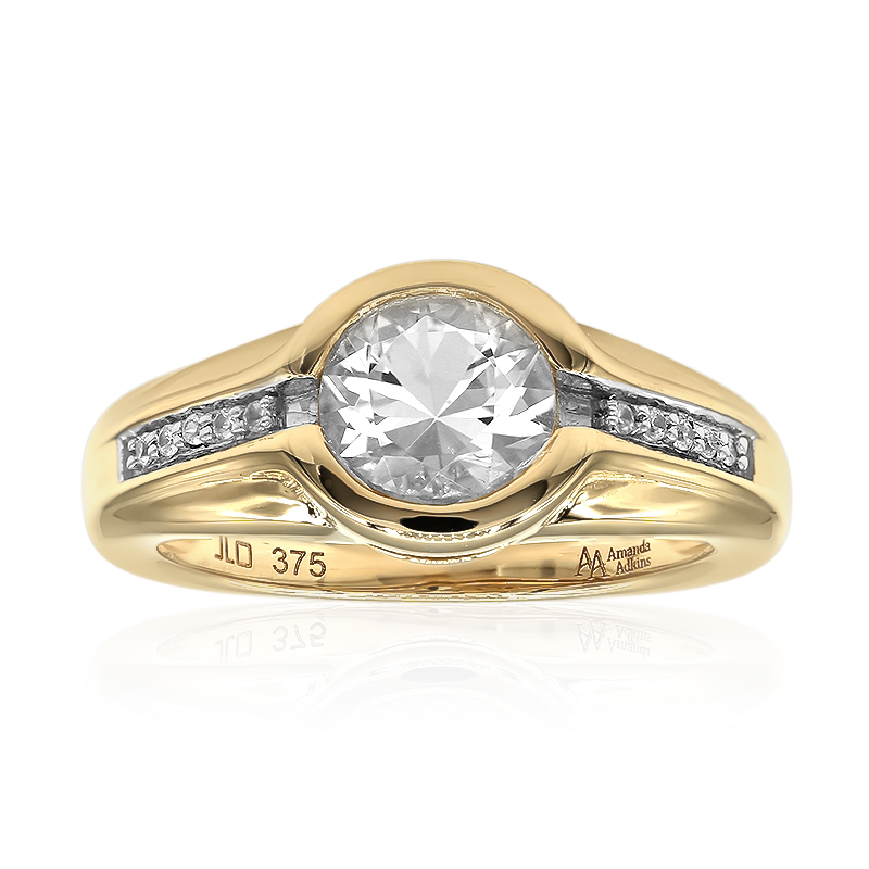 Herkimer Quarz-Goldring (Amanda Adkins) Herkimer Quarz-Goldring (Amanda Adkins)