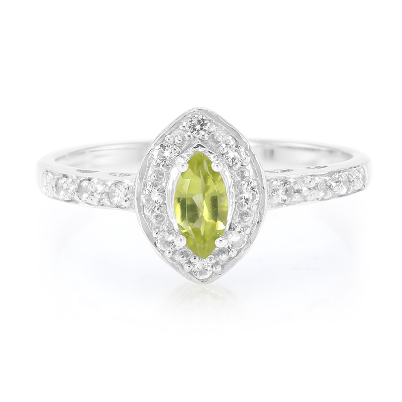 Mandschurischer Peridot-Silberring