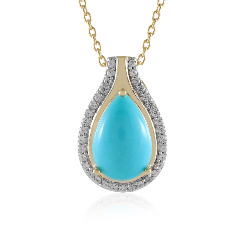 Sleeping Beauty-Türkis-Silberhalskette (Faszination Türkis)