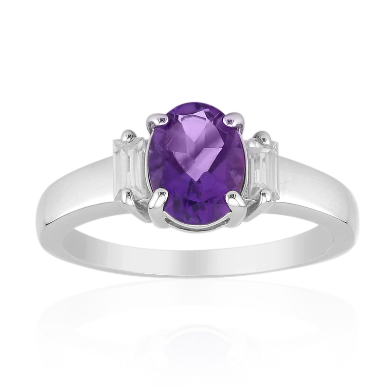 Sambia-Amethyst-Silberring Sambia-Amethyst-Silberring