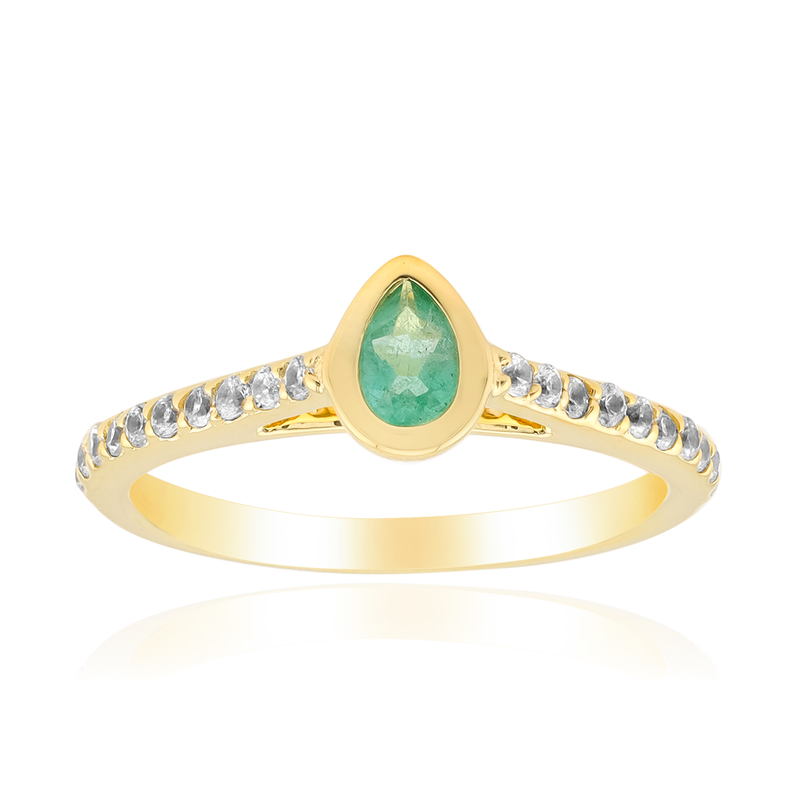 Sambia-Smaragd-Silberring