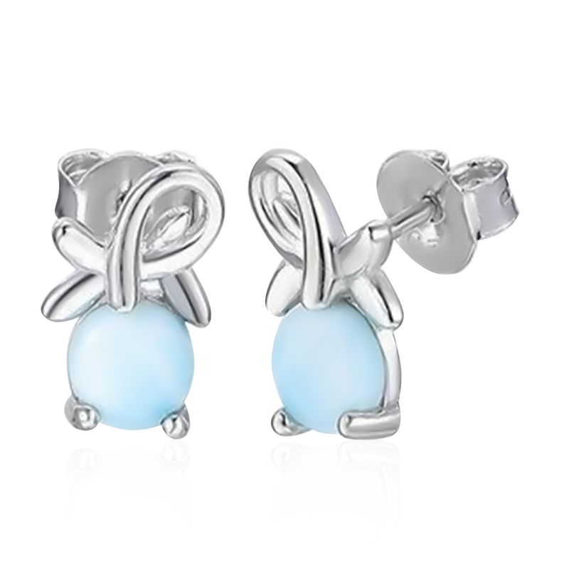 Larimar-Silberohrringe