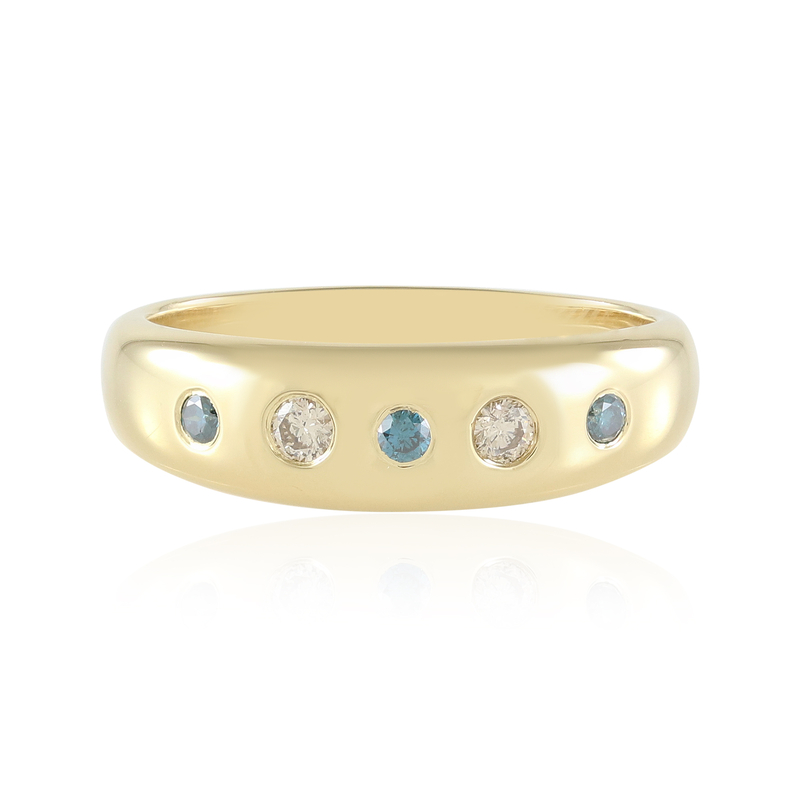 I2 Brillant-Silberring