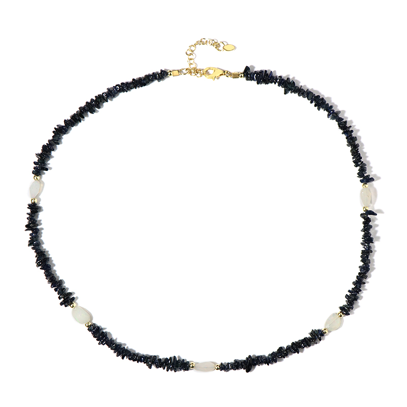 Edelstein-Silberhalskette