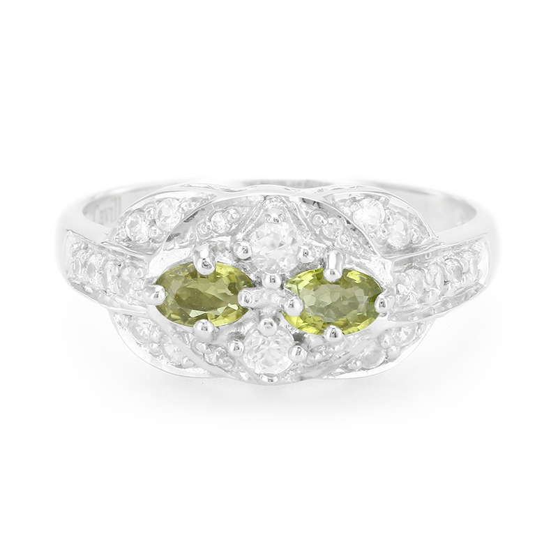 Kupfer-Turmalin-Silberring