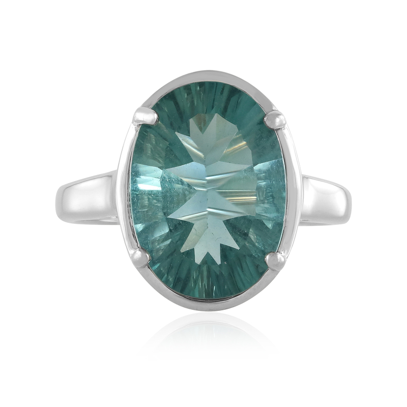 Grüner Fluorit-Silberring