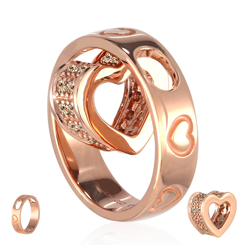 SI1 Argyle-Rose de France-Brillant-Goldanhänger (Annette)