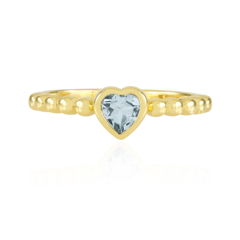 Brasilianischer Aquamarin-Silberring