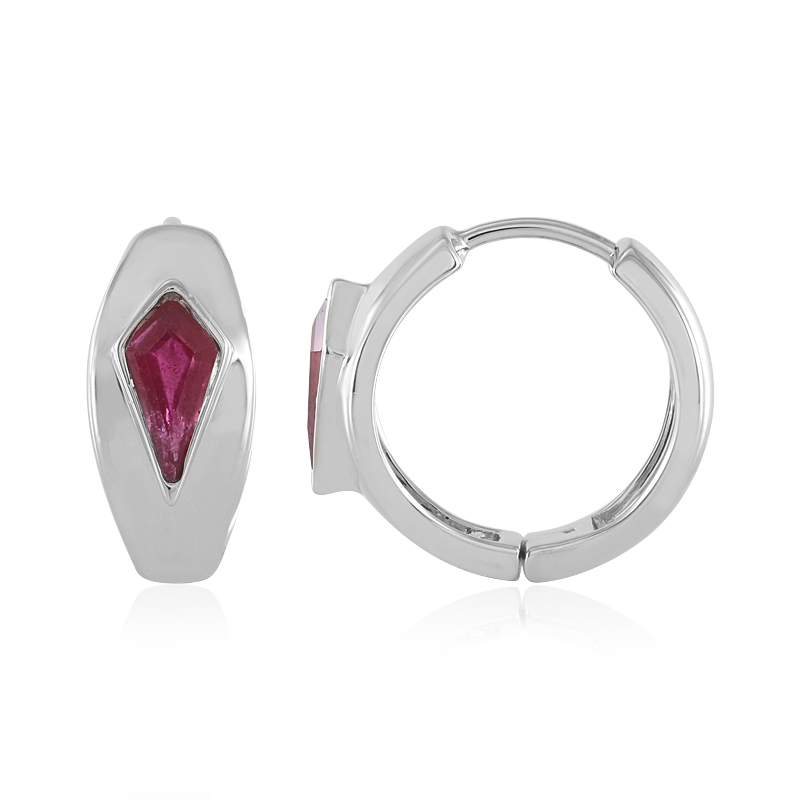 Madagaskar-Rubin-Silberohrringe (de Melo) Madagaskar-Rubin-Silberohrringe (de Melo)