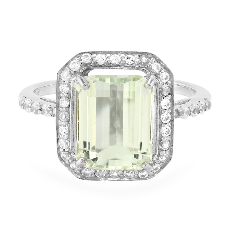 Kanariengelber Kunzit-Silberring Kanariengelber Kunzit-Silberring