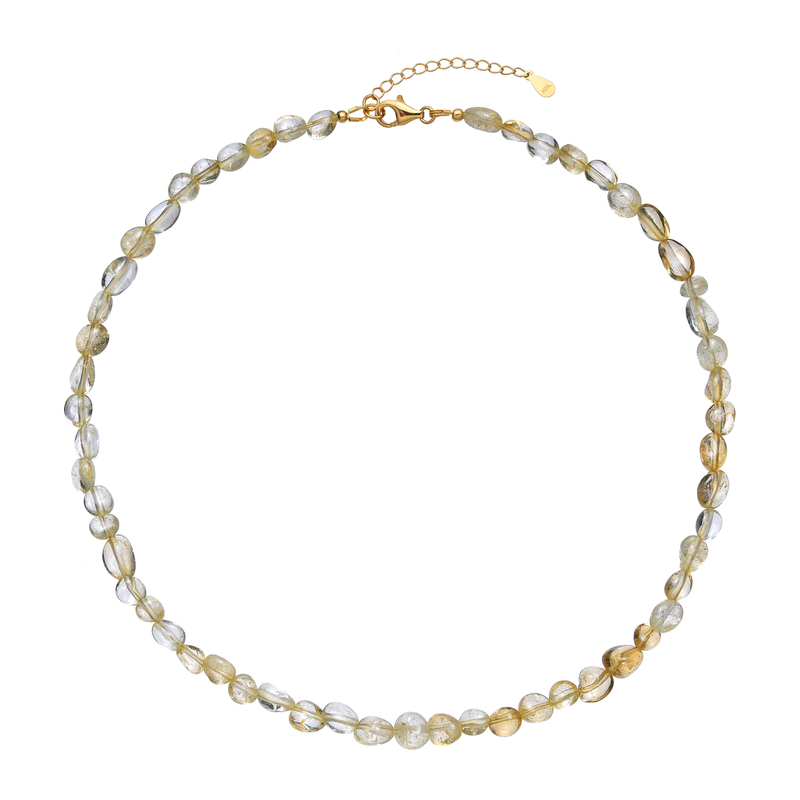 Citrin-Silberhalskette