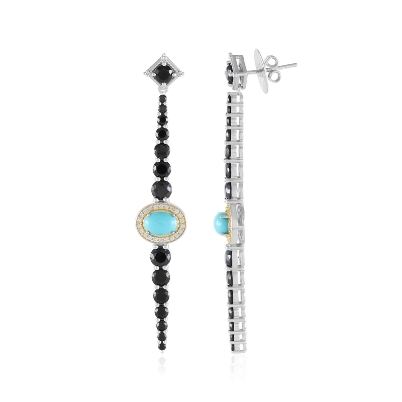 Edelstein-Silberohrringe (Dallas Prince Designs) Edelstein-Silberohrringe (Dallas Prince Designs)