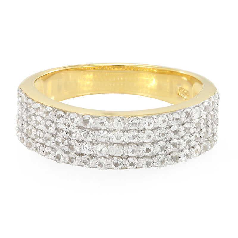 Weißer Saphir-Silberring