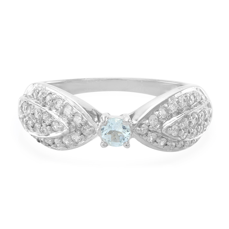 Brasilianischer Aquamarin-Silberring