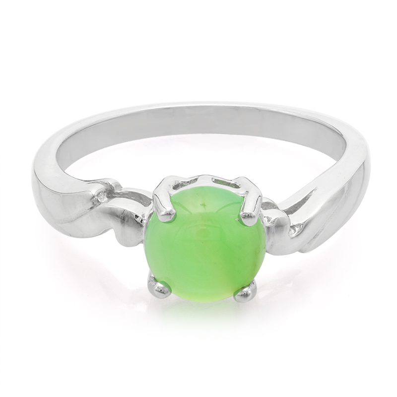 Kaiserlicher Chrysopras-Silberring