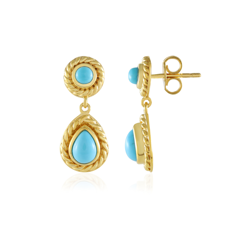 Sleeping Beauty-Türkis-Silberohrringe (Faszination Türkis)