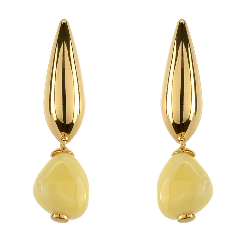 Baltischer Milky-Bernstein-Silberohrringe (dagen) Baltischer Milky-Bernstein-Silberohrringe (dagen)