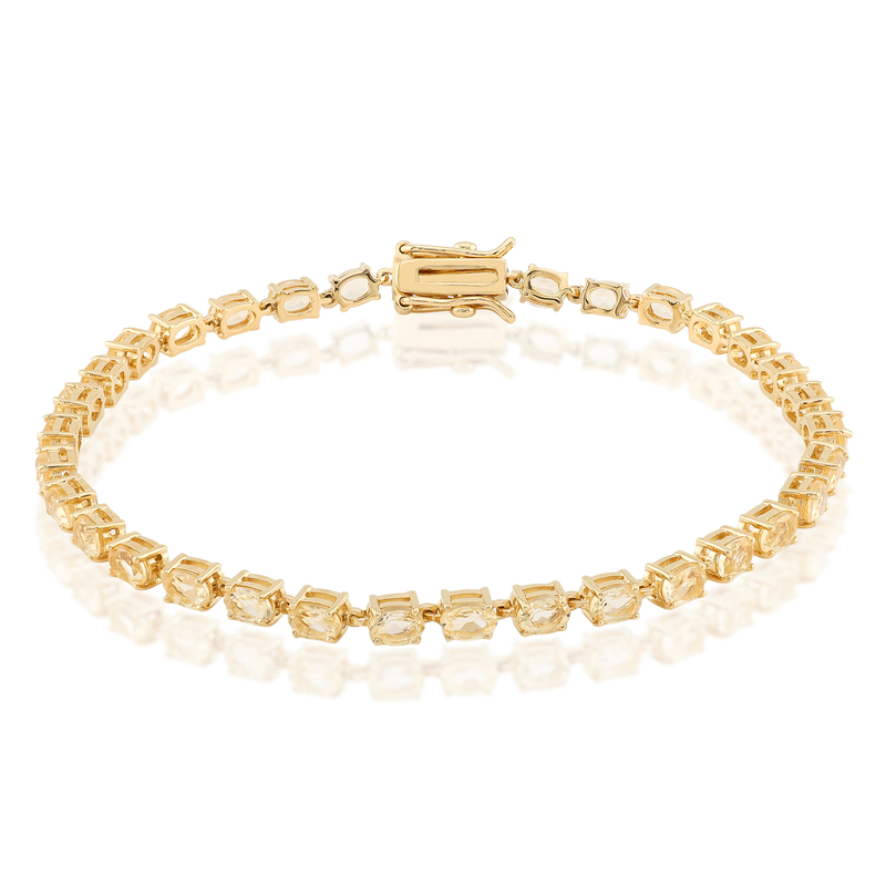 Citrin-Silberarmband