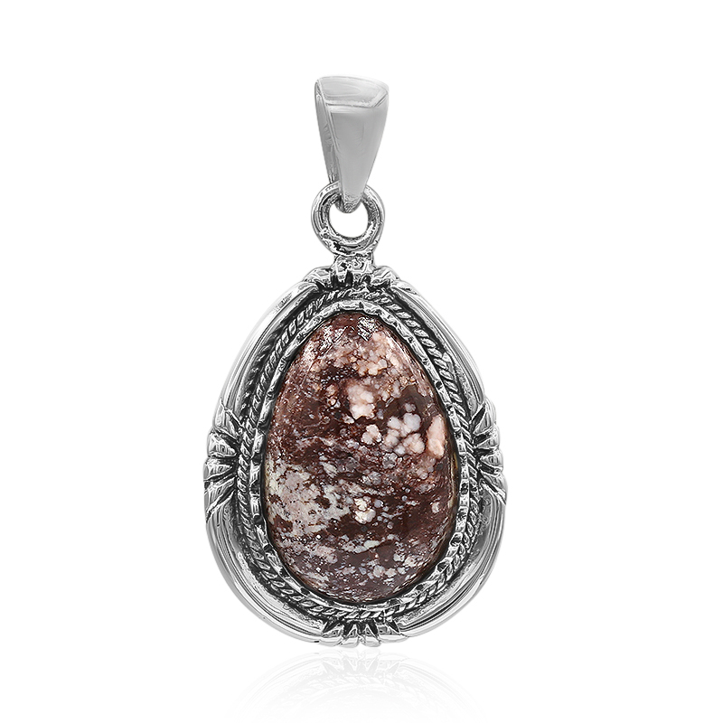 Wildpferd-Magnesit-Silberanhänger (Art of Nature)