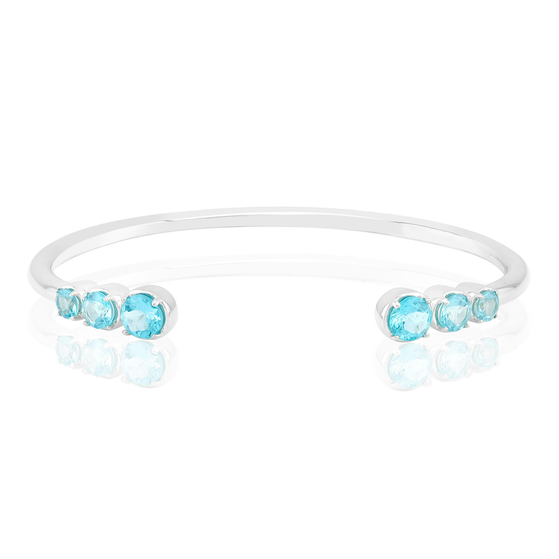 Blauer Apatit-Silberarmreif (Pallanova) Blauer Apatit-Silberarmreif (Pallanova)