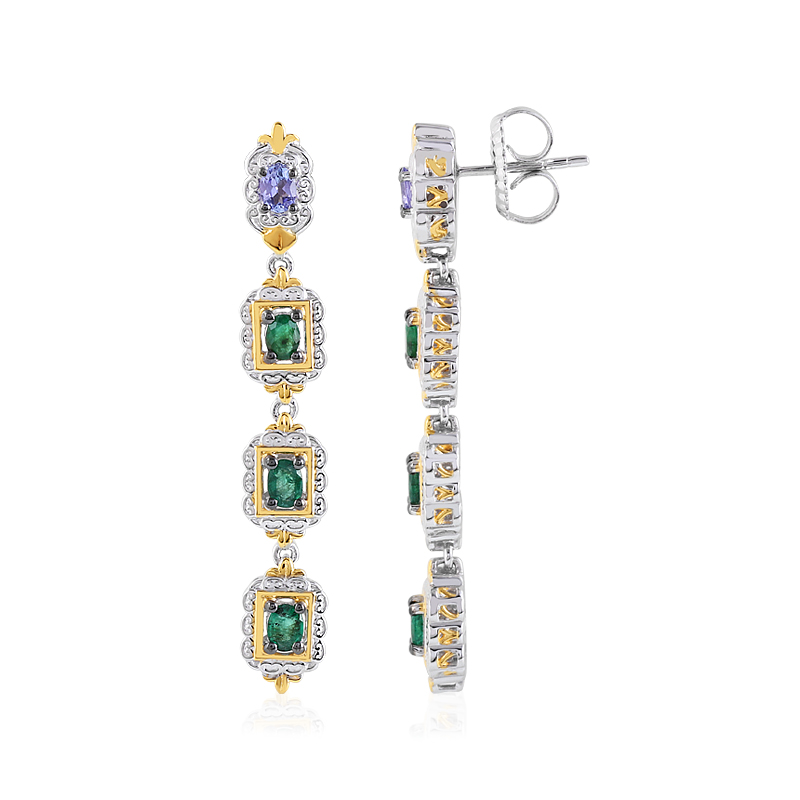 Sambia-Smaragd-Silberohrringe (Gems en Vogue) Sambia-Smaragd-Silberohrringe (Gems en Vogue)