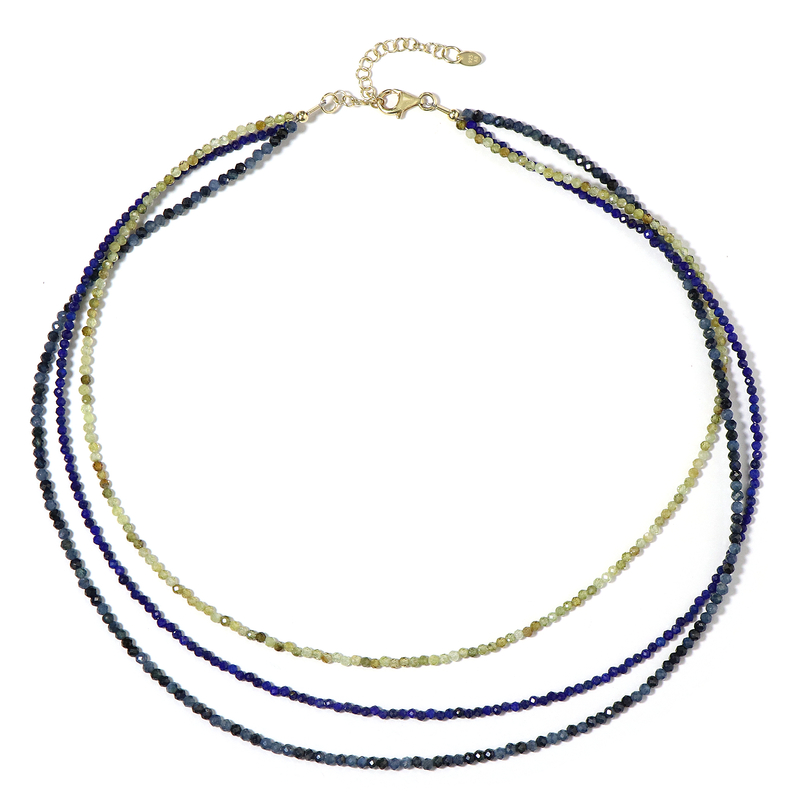 Edelstein-Silberhalskette