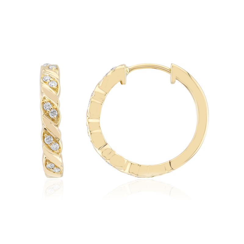 SI1 (G) Brillant-Goldohrringe (Annette)