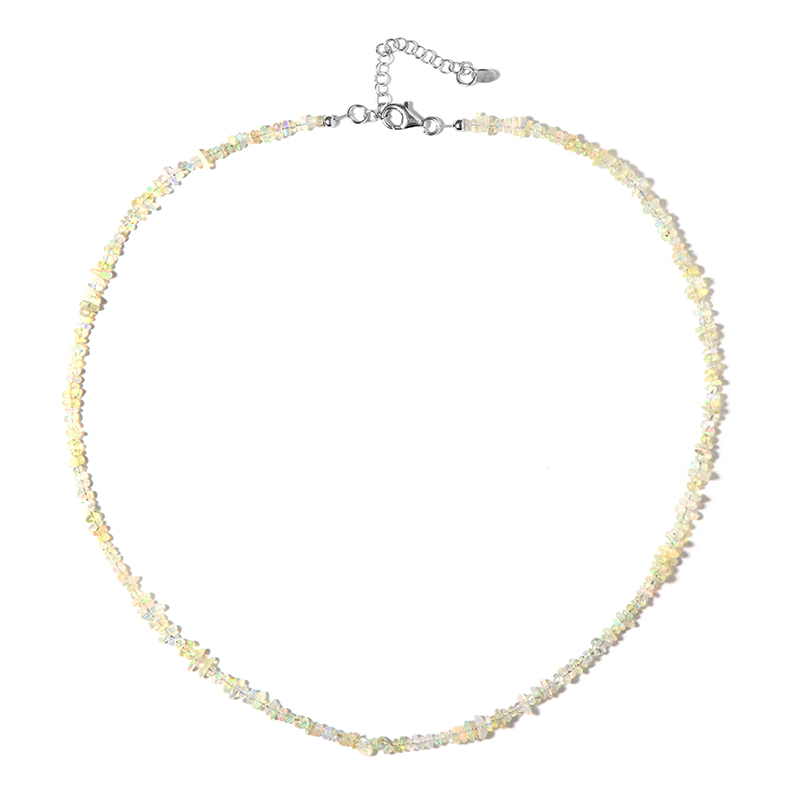Welo-Opal-Silberhalskette Welo-Opal-Silberhalskette