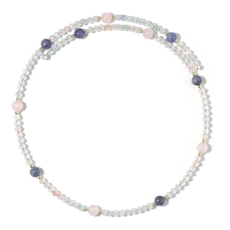 Edelstein-Stahlhalsreif (Riya)