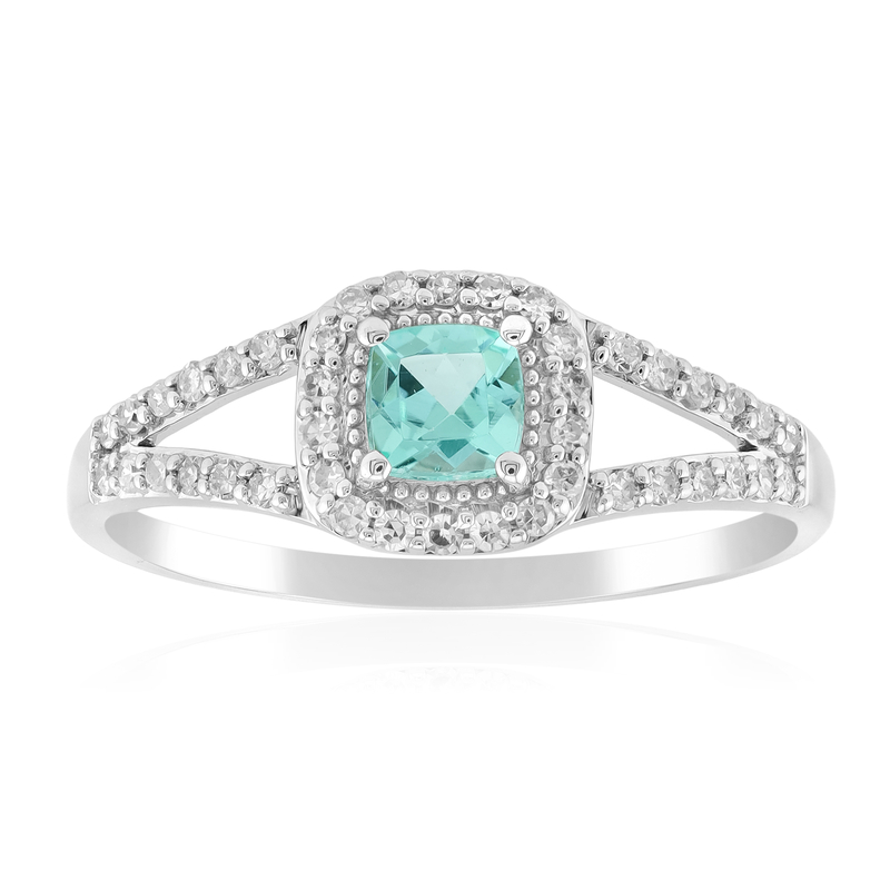 Brasilianischer Paraiba-Turmalin-Goldring (AMAYANI)