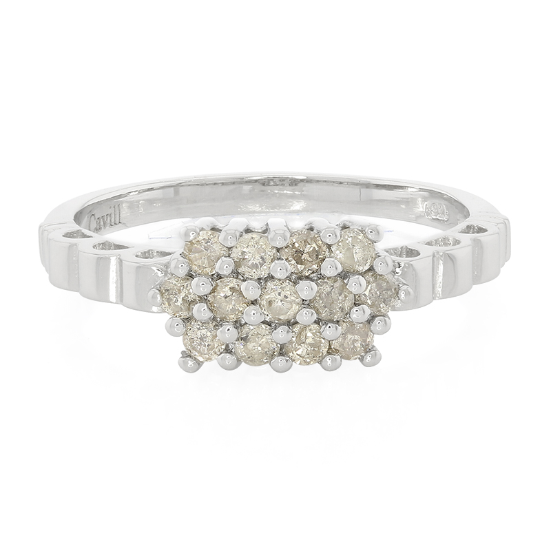 Schokoladen-Brillant-Silberring