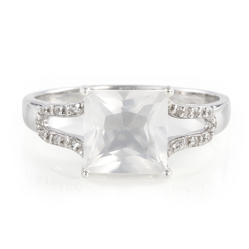 Eismond-Quarz-Silberring